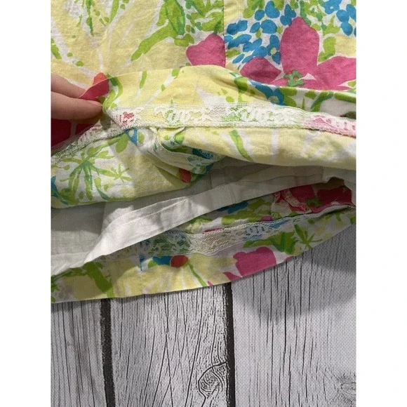 Lilly Pulitzer Strapless Franco Floral Mini Dress Cutout Back Tie Garden Party 6 - Picture 10 of 13